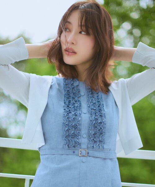 TOCCA(トッカ)の「BUTTER ROSETTE ドレス(ワンピース・レディース・ピンク系/ダルブルー系/ライトグレー系・00/4/6/2/0)」の4枚目の写真