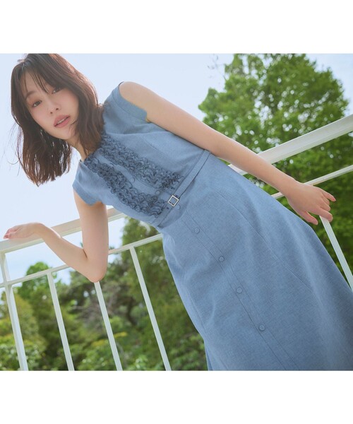 TOCCA(トッカ)の「BUTTER ROSETTE ドレス(ワンピース・レディース・ピンク系/ダルブルー系/ライトグレー系・00/4/6/2/0)」の7枚目の写真