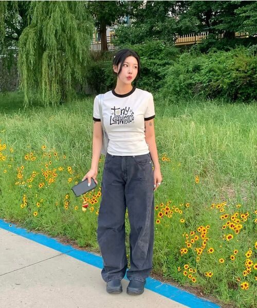 TONY LAWRENCE（トニーローレンス）の「[W]レタリングアプリケリングティーシャツホワイト（Tシャツ/カットソー・レディース・その他・FREE）」の6枚目の写真