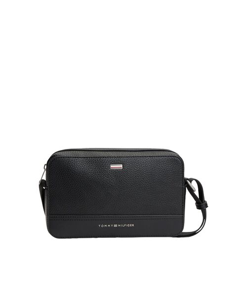 TOMMY HILFIGER(トミーヒルフィガー)の「レザー調ミニショルダーバッグ(ショルダーバッグ・メンズ・ブラック・FREE)」の1枚目の写真