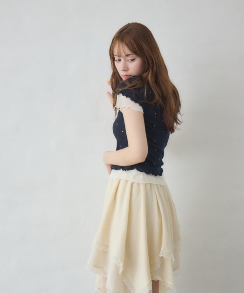 Siel(シエル)の「レイヤードヘムカットソー(Tシャツ/カットソー・レディース・ホワイト/ブルー/ブラック系その他2/グレー/ホワイト系その他2・FREE)」の15枚目の写真