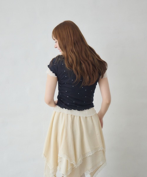 Siel(シエル)の「レイヤードヘムカットソー(Tシャツ/カットソー・レディース・ホワイト/ブルー/ブラック系その他2/グレー/ホワイト系その他2・FREE)」の11枚目の写真