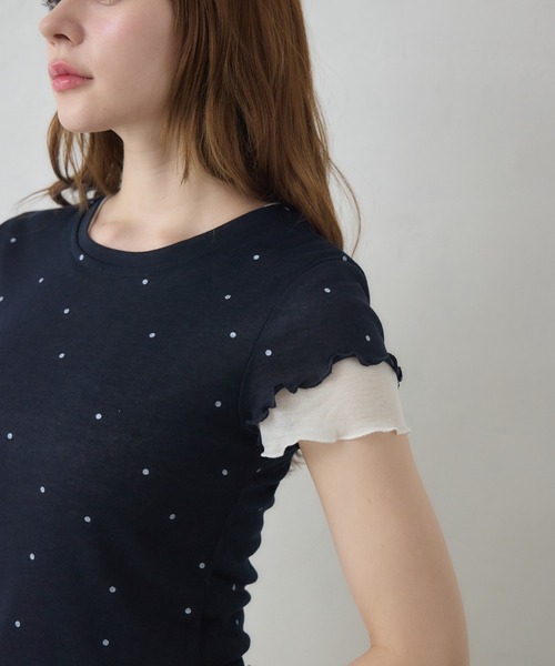 Siel(シエル)の「レイヤードヘムカットソー(Tシャツ/カットソー・レディース・ホワイト/ブルー/ブラック系その他2/グレー/ホワイト系その他2・FREE)」の16枚目の写真