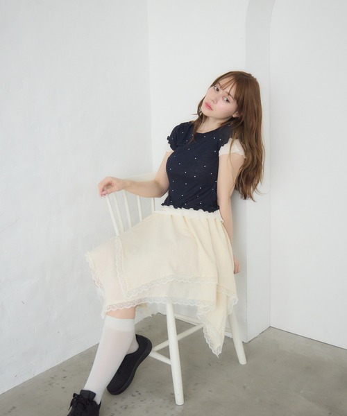 Siel(シエル)の「レイヤードヘムカットソー(Tシャツ/カットソー・レディース・ホワイト/ブルー/ブラック系その他2/グレー/ホワイト系その他2・FREE)」の18枚目の写真