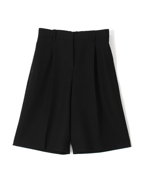 DES PRES(デ・プレ)の「ウールバスケットウェーブ タックハーフパンツ(その他パンツ・レディース・ブラック・34/36)」の1枚目の写真