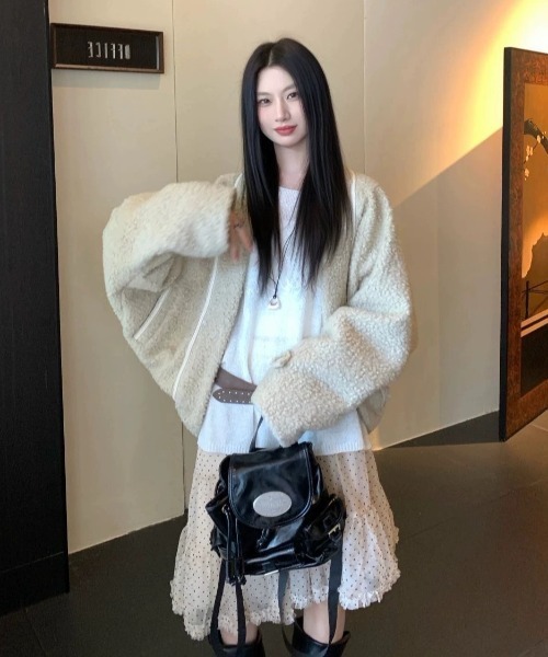 AVYL(アヴィル)の「ドットイレヘムミディアシンメトリースカート/ティアードスカート(スカート・レディース・ホワイト/ブラック/アイボリー・M)」の20枚目の写真