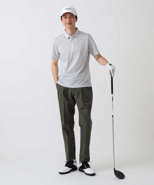 BEAMS GOLF(ビームスゴルフ)の「〈MEN〉PURPLE LABEL / ギンガム クレリック ポロシャツ(ポロシャツ・メンズ・グレー/サックスブルー/ネイビー・M/XL/L/S)」の4枚目の写真