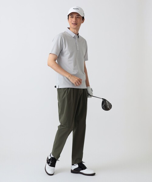 BEAMS GOLF(ビームスゴルフ)の「〈MEN〉PURPLE LABEL / ギンガム クレリック ポロシャツ(ポロシャツ・メンズ・グレー/サックスブルー/ネイビー・M/XL/L/S)」の5枚目の写真