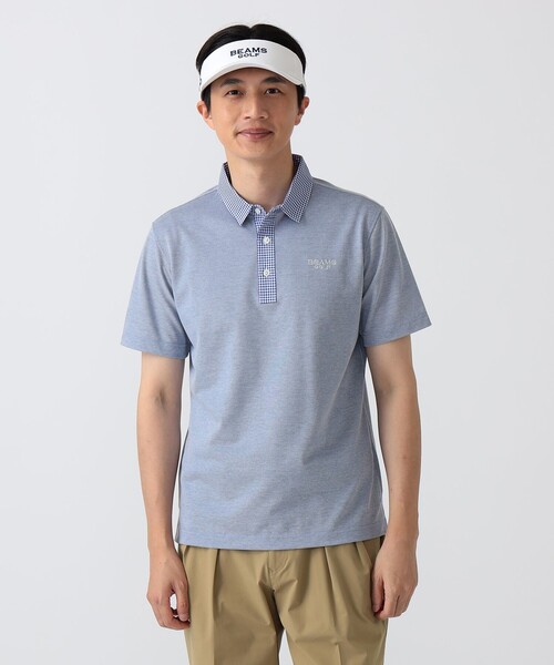 BEAMS GOLF(ビームスゴルフ)の「〈MEN〉PURPLE LABEL / ギンガム クレリック ポロシャツ(ポロシャツ・メンズ・グレー/サックスブルー/ネイビー・M/XL/L/S)」の9枚目の写真