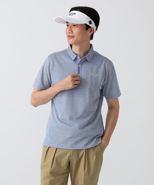 BEAMS GOLF(ビームスゴルフ)の「〈MEN〉PURPLE LABEL / ギンガム クレリック ポロシャツ(ポロシャツ・メンズ・グレー/サックスブルー/ネイビー・M/XL/L/S)」の10枚目の写真