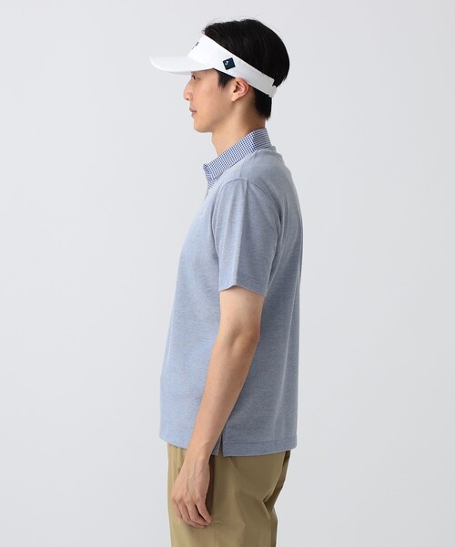 BEAMS GOLF(ビームスゴルフ)の「〈MEN〉PURPLE LABEL / ギンガム クレリック ポロシャツ(ポロシャツ・メンズ・グレー/サックスブルー/ネイビー・M/XL/L/S)」の11枚目の写真