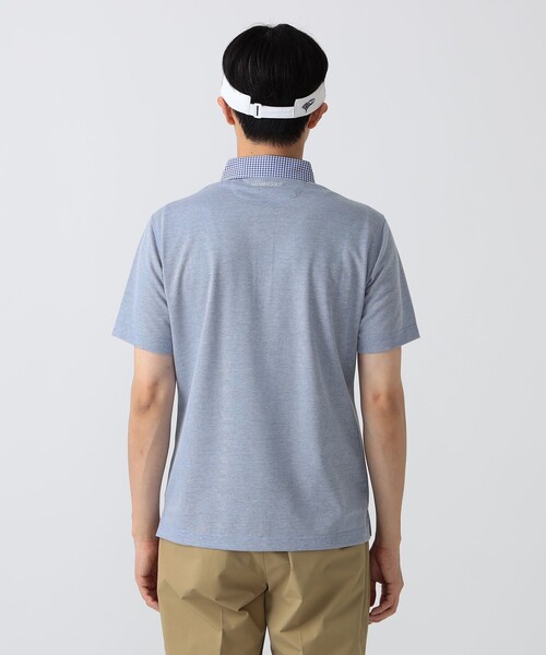 BEAMS GOLF(ビームスゴルフ)の「〈MEN〉PURPLE LABEL / ギンガム クレリック ポロシャツ(ポロシャツ・メンズ・グレー/サックスブルー/ネイビー・M/XL/L/S)」の12枚目の写真