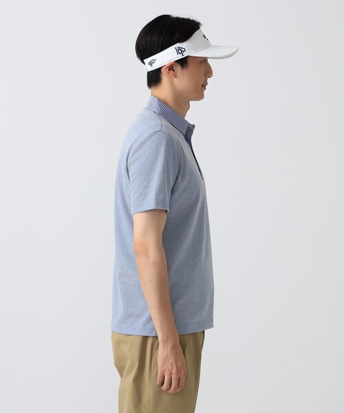 BEAMS GOLF(ビームスゴルフ)の「〈MEN〉PURPLE LABEL / ギンガム クレリック ポロシャツ(ポロシャツ・メンズ・グレー/サックスブルー/ネイビー・M/XL/L/S)」の13枚目の写真