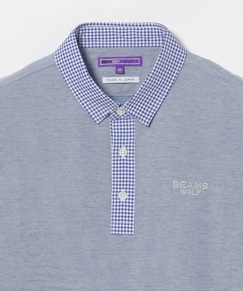BEAMS GOLF(ビームスゴルフ)の「〈MEN〉PURPLE LABEL / ギンガム クレリック ポロシャツ(ポロシャツ・メンズ・グレー/サックスブルー/ネイビー・M/XL/L/S)」の18枚目の写真