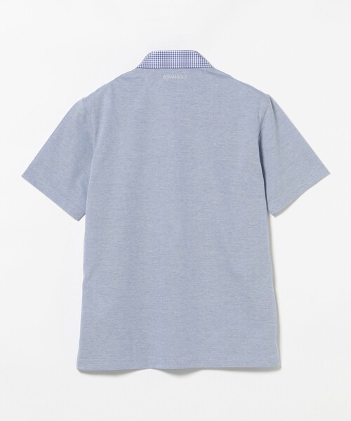 BEAMS GOLF(ビームスゴルフ)の「〈MEN〉PURPLE LABEL / ギンガム クレリック ポロシャツ(ポロシャツ・メンズ・グレー/サックスブルー/ネイビー・M/XL/L/S)」の20枚目の写真