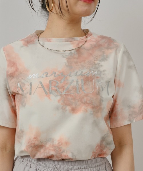 palm RICHE(ポームリシュ)の「箔プリント柄カットソー(Tシャツ/カットソー・レディース・オレンジ/ブルー/ブラック・M)」の21枚目の写真