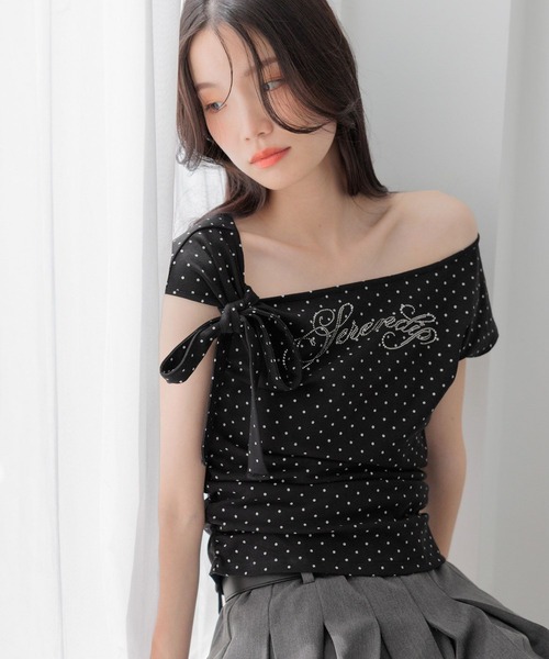 Heather(ヘザー)の「リボンラインストーンTEE 1042465(Tシャツ/カットソー・レディース・ブラック系その他/ホワイト系その他/イエロー・FREE)」の14枚目の写真