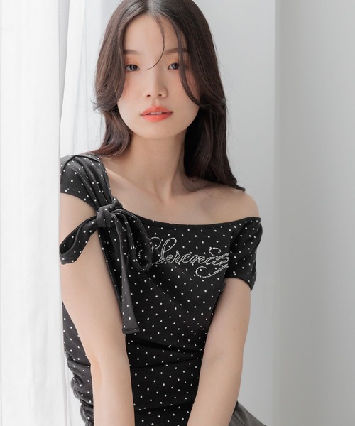 Heather(ヘザー)の「リボンラインストーンTEE 1042465(Tシャツ/カットソー・レディース・ブラック系その他/ホワイト系その他/イエロー・FREE)」の15枚目の写真