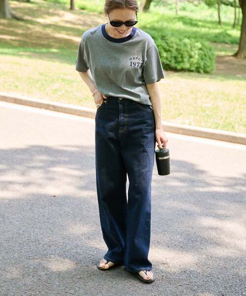 OUTDOOR PRODUCTS(アウトドアプロダクツ)の「Rational Girl コットンフライスリンガーTEE(Tシャツ/カットソー・レディース・アイボリー/グリーン/グレー/イエロー・FREE)」の12枚目の写真