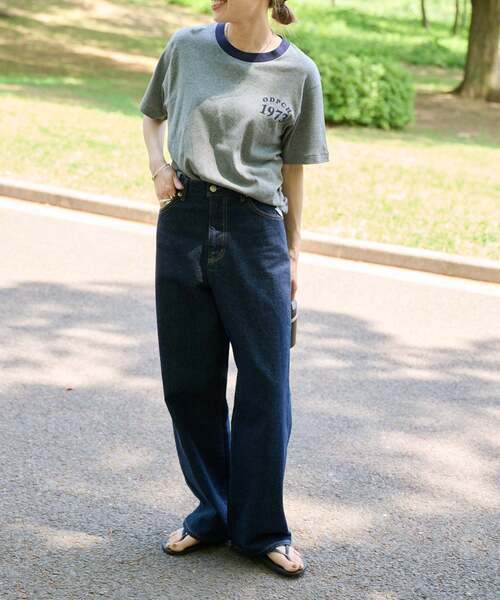 OUTDOOR PRODUCTS(アウトドアプロダクツ)の「Rational Girl コットンフライスリンガーTEE(Tシャツ/カットソー・レディース・アイボリー/グリーン/グレー/イエロー・FREE)」の15枚目の写真