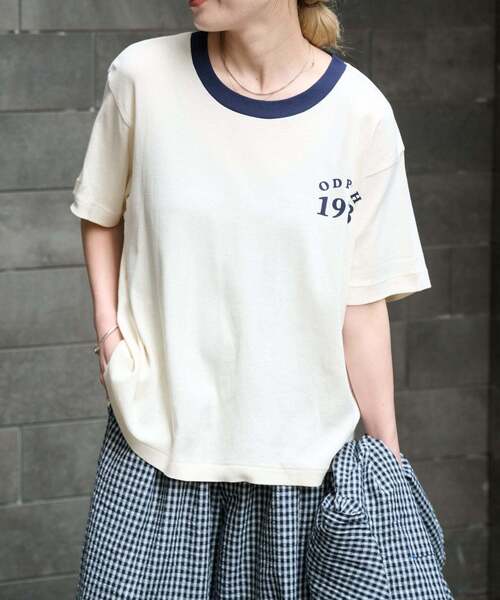 OUTDOOR PRODUCTS(アウトドアプロダクツ)の「Rational Girl コットンフライスリンガーTEE(Tシャツ/カットソー・レディース・アイボリー/グリーン/グレー/イエロー・FREE)」の17枚目の写真