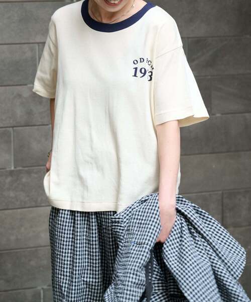 OUTDOOR PRODUCTS(アウトドアプロダクツ)の「Rational Girl コットンフライスリンガーTEE(Tシャツ/カットソー・レディース・アイボリー/グリーン/グレー/イエロー・FREE)」の18枚目の写真