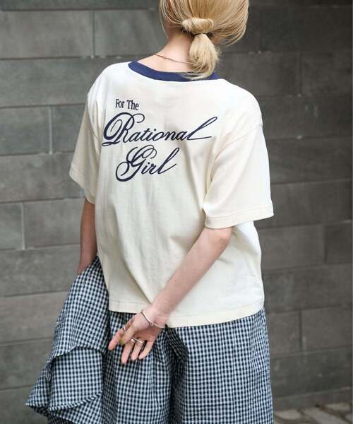 OUTDOOR PRODUCTS(アウトドアプロダクツ)の「Rational Girl コットンフライスリンガーTEE(Tシャツ/カットソー・レディース・アイボリー/グリーン/グレー/イエロー・FREE)」の20枚目の写真