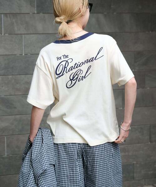 OUTDOOR PRODUCTS(アウトドアプロダクツ)の「Rational Girl コットンフライスリンガーTEE(Tシャツ/カットソー・レディース・アイボリー/グリーン/グレー/イエロー・FREE)」の21枚目の写真