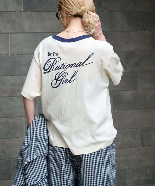 OUTDOOR PRODUCTS(アウトドアプロダクツ)の「Rational Girl コットンフライスリンガーTEE(Tシャツ/カットソー・レディース・アイボリー/グリーン/グレー/イエロー・FREE)」の22枚目の写真