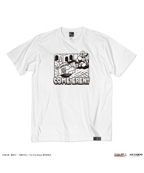 AIR TWOKYO(エアトゥーキョー)の「「進撃の巨人」 The Final SeasonタイポグラフィTシャツ2(来い エレン!!)(Tシャツ/カットソー・レディース・ホワイト系その他・XX-LARGE/X-LARGE/LARGE/MEDIUM/SMALL)」の4枚目の写真