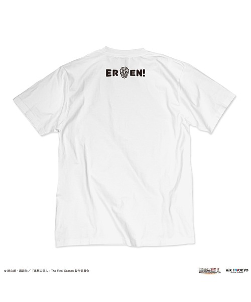 AIR TWOKYO(エアトゥーキョー)の「「進撃の巨人」 The Final SeasonタイポグラフィTシャツ2(来い エレン!!)(Tシャツ/カットソー・レディース・ホワイト系その他・XX-LARGE/X-LARGE/LARGE/MEDIUM/SMALL)」の5枚目の写真