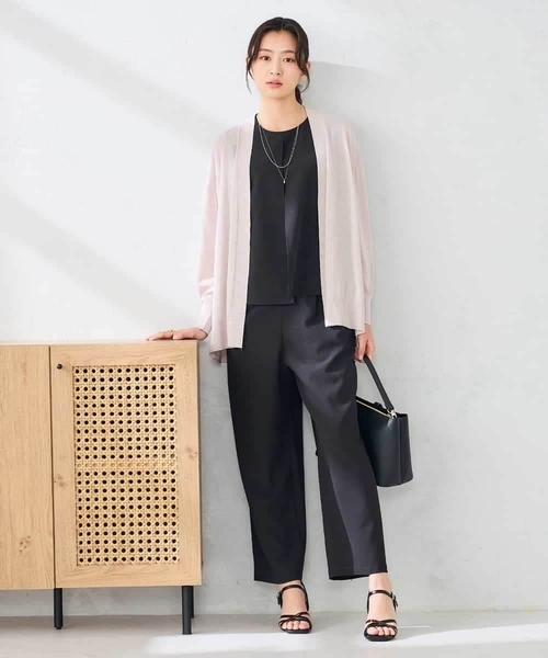 a.v.v(アーヴェヴェ)の「バックプリーツトッパーカーディガン(カーディガン/ボレロ・レディース・ネイビー/グレー系その他・40/38)」の13枚目の写真