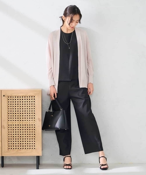a.v.v(アーヴェヴェ)の「バックプリーツトッパーカーディガン(カーディガン/ボレロ・レディース・ネイビー/グレー系その他・40/38)」の14枚目の写真