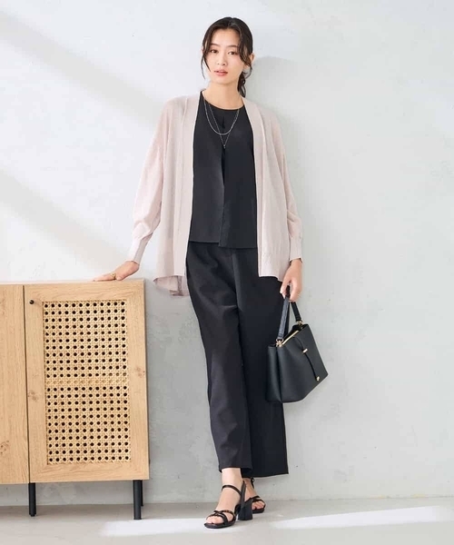 a.v.v(アーヴェヴェ)の「バックプリーツトッパーカーディガン(カーディガン/ボレロ・レディース・ネイビー/グレー系その他・40/38)」の15枚目の写真