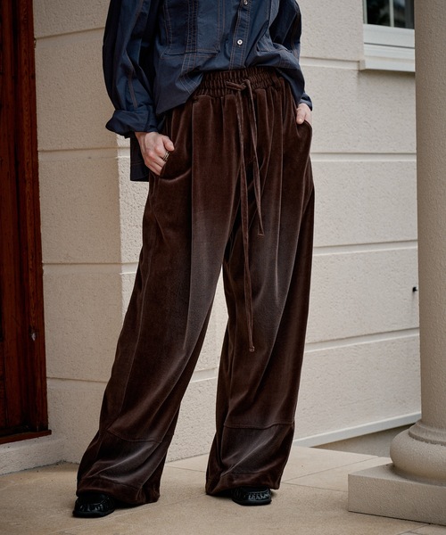 CASPER JOHN(キャスパージョン)の「Fade velor pants/フェードベロアパンツ(その他パンツ・メンズ・ブラック/ブラウン・X-SMALL/LARGE/MEDIUM/SMALL)」の2枚目の写真