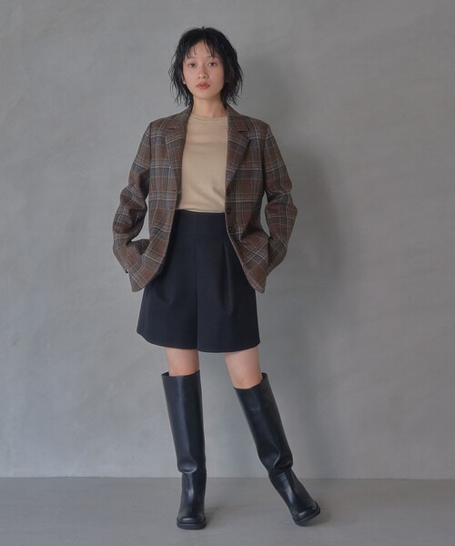 EMMEL REFINES(エメルリファインズ)の「<EMMEL REFINES>EM ミックス ツイード チェック ジャケット(テーラードジャケット・レディース・ベージュ/ダークブラウン・M/S)」の9枚目の写真