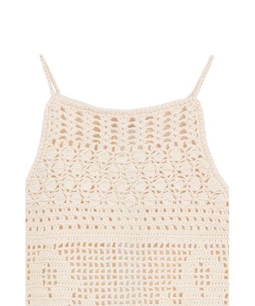 CLANE（クラネ）の「CROCHET CAMI KNIT TOPS 10106-2333（ニット/セーター・レディース・オフホワイト/レッド・FREE）」の11枚目の写真