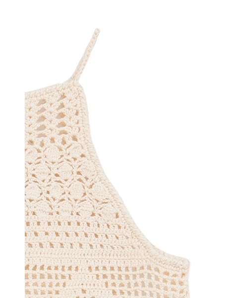 CLANE（クラネ）の「CROCHET CAMI KNIT TOPS 10106-2333（ニット/セーター・レディース・オフホワイト/レッド・FREE）」の12枚目の写真