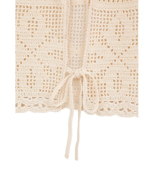 CLANE（クラネ）の「CROCHET CAMI KNIT TOPS 10106-2333（ニット/セーター・レディース・オフホワイト/レッド・FREE）」の14枚目の写真