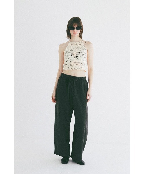 CLANE（クラネ）の「CROCHET CAMI KNIT TOPS 10106-2333（ニット/セーター・レディース・オフホワイト/レッド・FREE）」の4枚目の写真