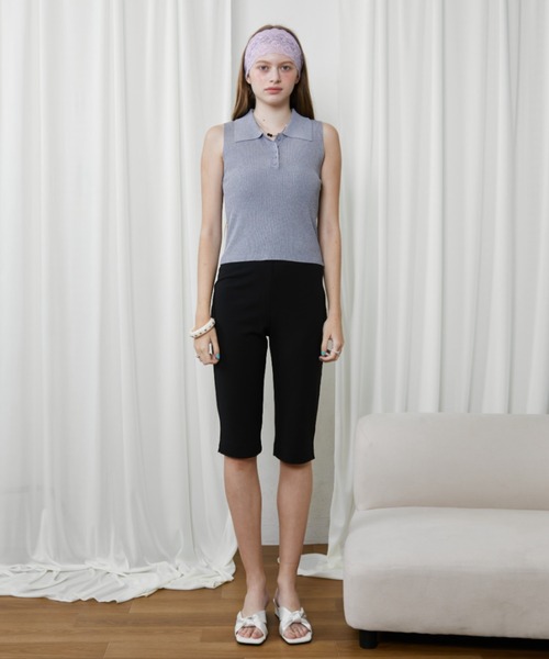 Rohwel（ローウェル）の「Side Slit Capri Pants / サイドスリットカプリパンツ（その他パンツ・レディース・ブラック・MEDIUM/SMALL）」の5枚目の写真