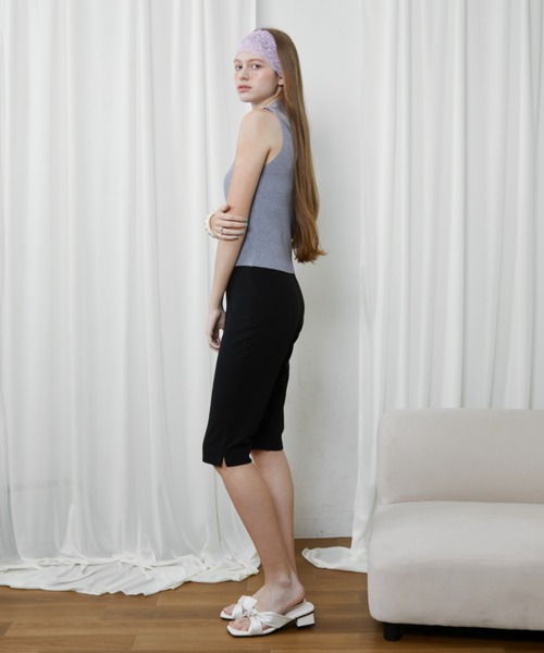 Rohwel（ローウェル）の「Side Slit Capri Pants / サイドスリットカプリパンツ（その他パンツ・レディース・ブラック・MEDIUM/SMALL）」の6枚目の写真