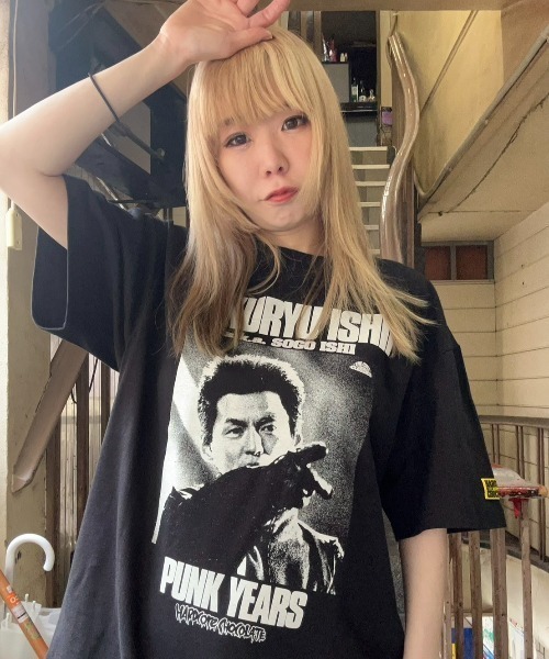 ハードコアチョコレート(ハードコアチョコレート)の「石井 岳龍 A.K.A. 石井 聰亙(パンクブラック)(Tシャツ/カットソー・メンズ・ブラック・LARGE/X-LARGE/XX-LARGE)」の6枚目の写真