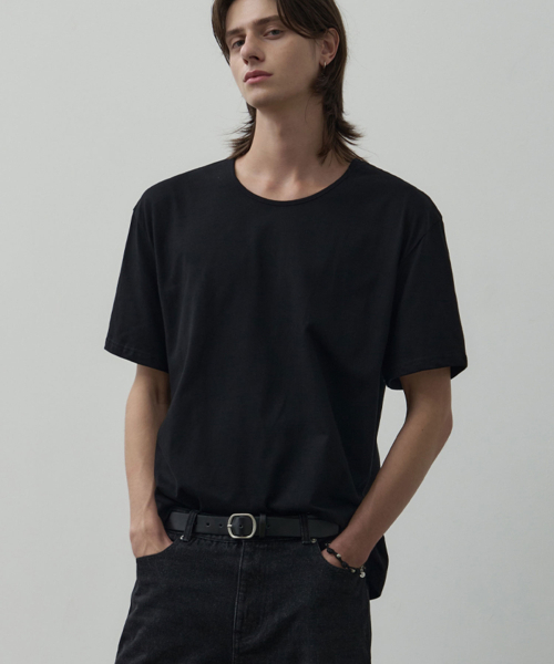 ALYSS（アリス）の「フルイドUネッククロップハーフTシャツ[5COLOR]（Tシャツ/カットソー・メンズ・ホワイト/ライトグレー/ブラック/バーガンディー/チャコール・MEDIUM/LARGE/X-LARGE）」の14枚目の写真