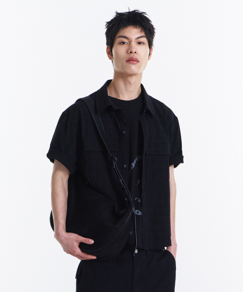 KICHUL(キチョル)の「Grain Crop Check Shirt (Black)(シャツ/ブラウス・メンズ・その他・LARGE/MEDIUM/SMALL)」の3枚目の写真