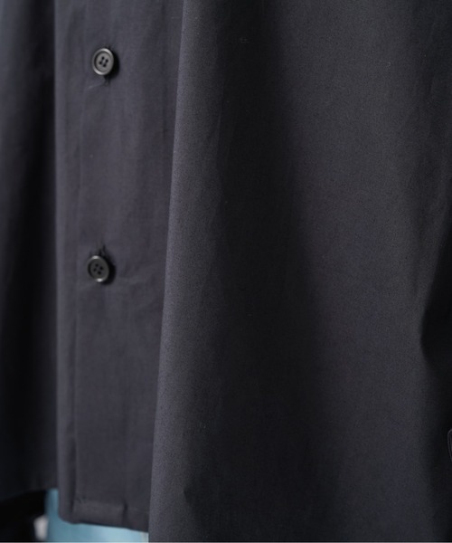 GURTWEIN（ ガーウィン）の「【GURTWEIN/ガーウィン】Cotton poplin ruffle cuffed boxy blouse（シャツ/ブラウス・レディース・ブラック/ホワイト・S）」の9枚目の写真