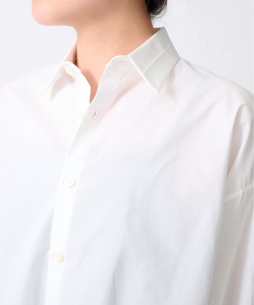 GURTWEIN（ ガーウィン）の「【GURTWEIN/ガーウィン】Cotton poplin ruffle cuffed boxy blouse（シャツ/ブラウス・レディース・ブラック/ホワイト・S）」の14枚目の写真