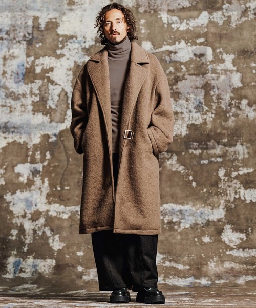 Jih Nunc(ジーヌンク)の「mlt5764- 指ぬき付き起毛タートルネックカットソー(JIH-R1199)(Tシャツ/カットソー・メンズ・ベージュ/ブラック/ワイン・L/M/S)」の9枚目の写真