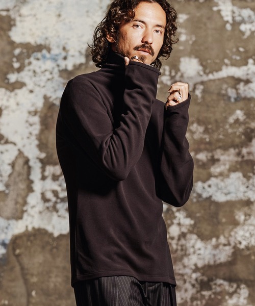 Jih Nunc(ジーヌンク)の「mlt5764- 指ぬき付き起毛タートルネックカットソー(JIH-R1199)(Tシャツ/カットソー・メンズ・ベージュ/ブラック/ワイン・L/M/S)」の16枚目の写真