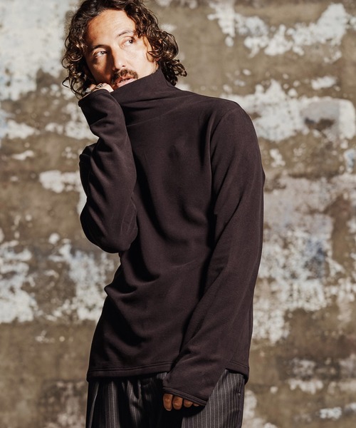 Jih Nunc(ジーヌンク)の「mlt5764- 指ぬき付き起毛タートルネックカットソー(JIH-R1199)(Tシャツ/カットソー・メンズ・ベージュ/ブラック/ワイン・L/M/S)」の17枚目の写真